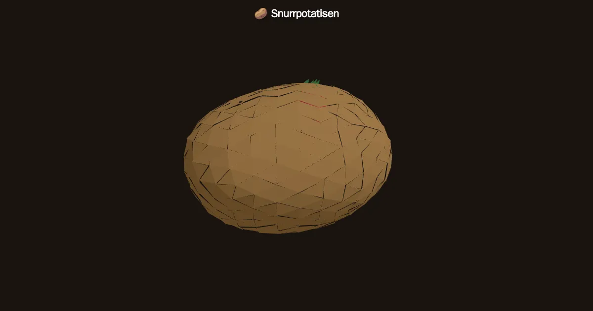 Skärmbild av 3D-potatis