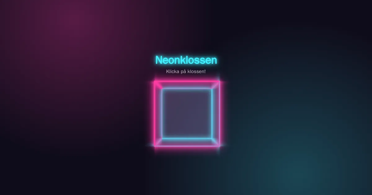 Skärmbild av min sida