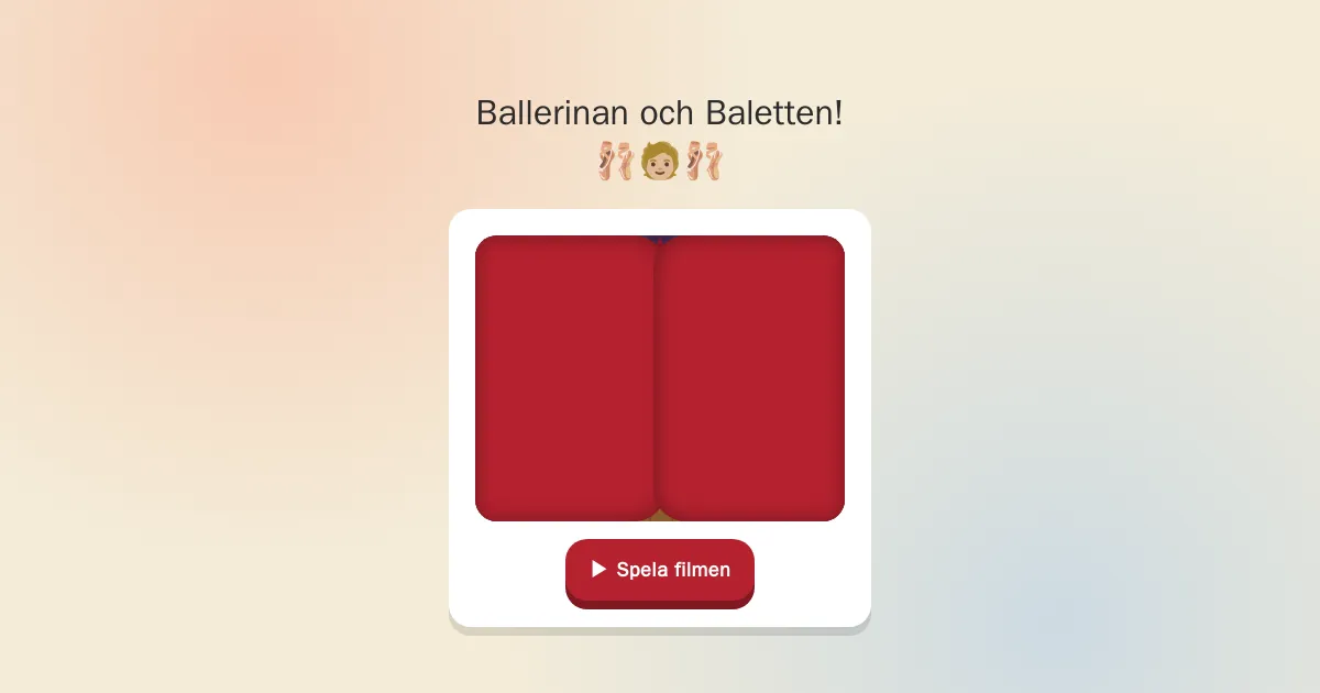 Skärmbild av Ballerinan och Baletten! 🩰