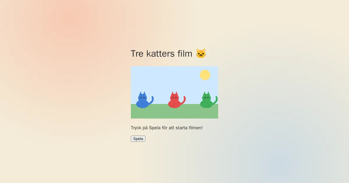 Skärmbild av min sida