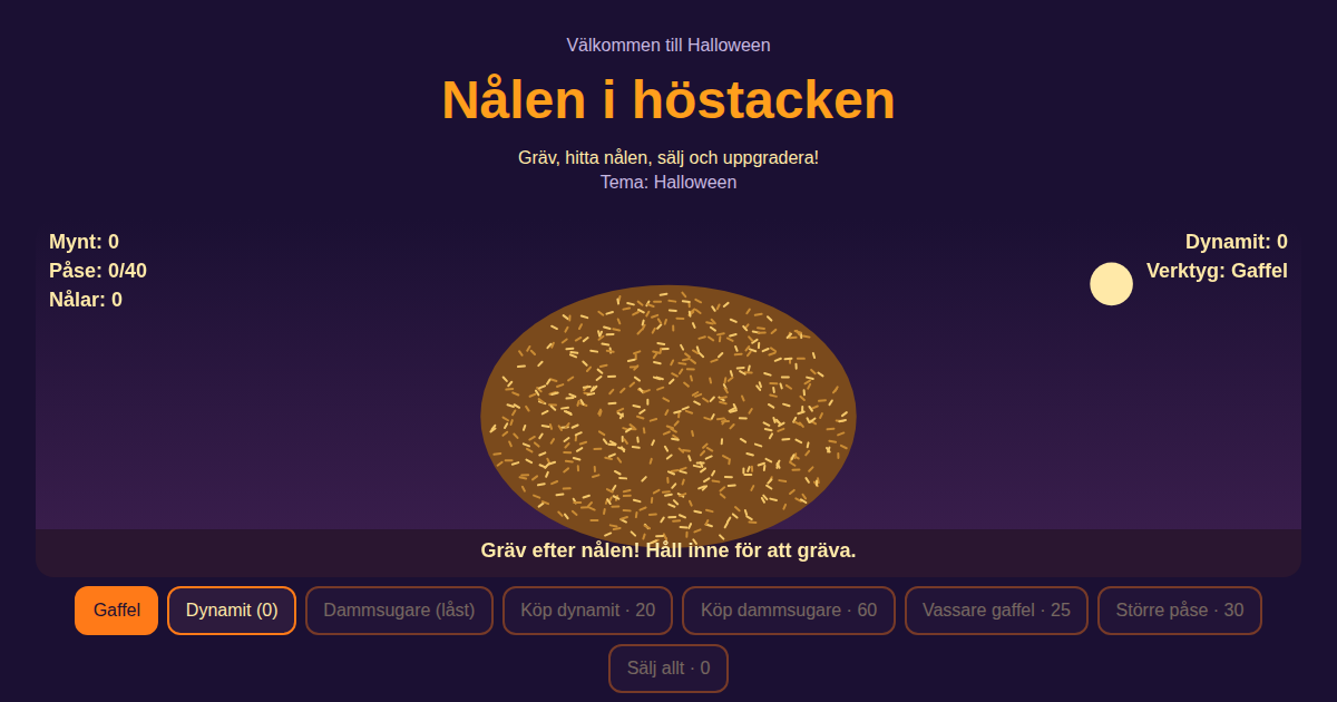 Skärmbild av Nålen i höstacken