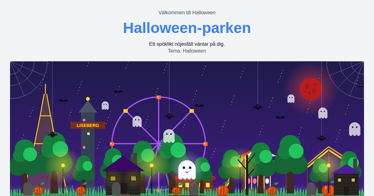 Skärmbild av Halloween-parken