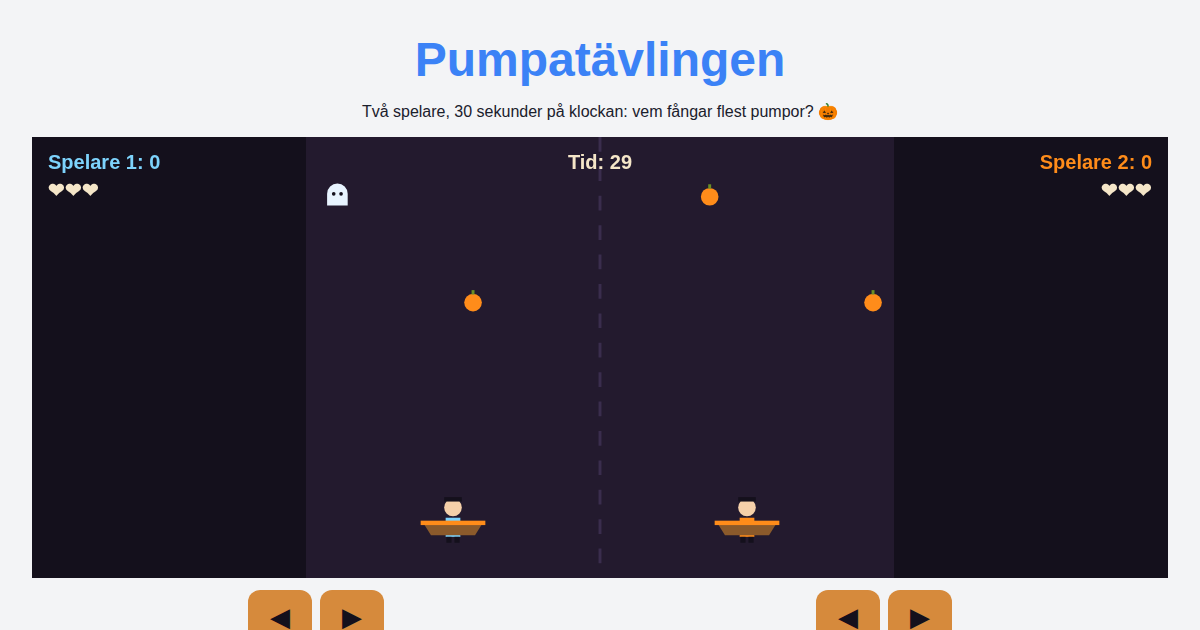 Skärmbild av Pumpatävlingen