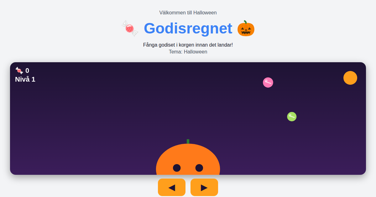 Skärmbild av Godisregnet