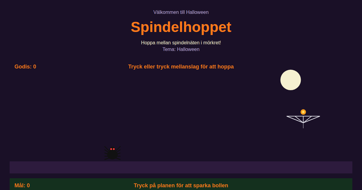 Skärmbild av Spindelhoppet